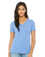 Bella + Canvas 6405 Ladies' Relaxed Jersey V-Neck T-Shirt #color_BLUE TRIBLEND