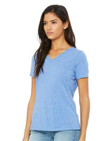 Bella + Canvas 6405 Ladies' Relaxed Jersey V-Neck T-Shirt #color_BLUE TRIBLEND