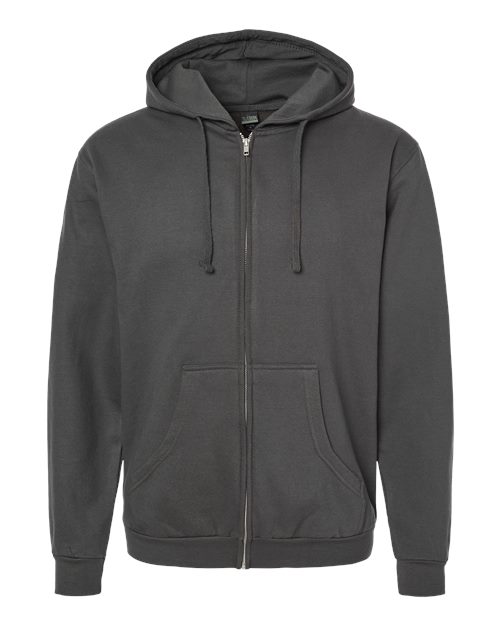 Tultex 331 Full-Zip Hooded Sweatshirt #color_Charcoal