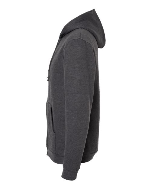 Tultex 331 Full-Zip Hooded Sweatshirt #color_Heather Charcoal