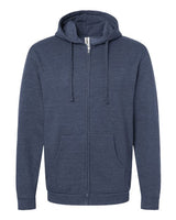 Tultex 331 Full-Zip Hooded Sweatshirt #color_Heather Denim
