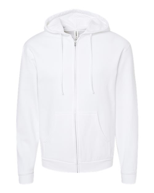 Tultex 331 Full-Zip Hooded Sweatshirt #color_White