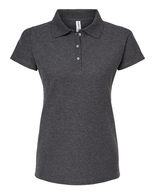Tultex 401 Women's 50/50 Sport Pique Polo #color_Heather Charcoal