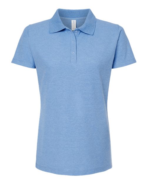 Tultex 401 Women's 50/50 Sport Pique Polo #color_Heather Light Blue