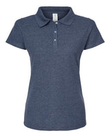 Tultex 401 Women's 50/50 Sport Pique Polo #color_Heather Navy