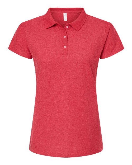 Tultex 401 Women's 50/50 Sport Pique Polo #color_Heather Red