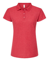 Tultex 401 Women's 50/50 Sport Pique Polo #color_Heather Red