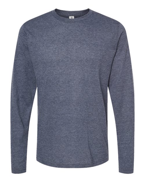 Tultex 242 Poly-Rich Long Sleeve T-Shirt #color_Heather Navy