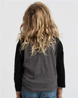 Tultex 245Y Youth Raglan T-Shirt #color_Heather Charcoal/ Black