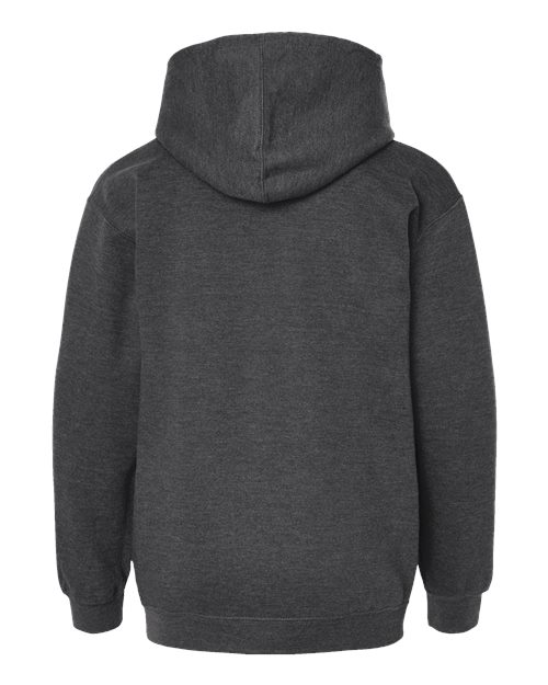 Tultex 320Y Youth Hooded Sweatshirt #color_Heather Charcoal