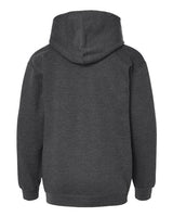 Tultex 320Y Youth Hooded Sweatshirt #color_Heather Charcoal