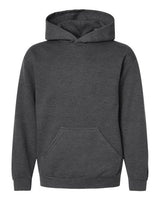 Tultex 320Y Youth Hooded Sweatshirt #color_Heather Charcoal