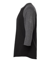 Tultex 245 Fine Jersey Raglan T-Shirt #color_Black/ Heather Charcoal