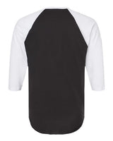 Tultex 245 Fine Jersey Raglan T-Shirt #color_Black/ White