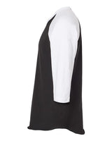 Tultex 245 Fine Jersey Raglan T-Shirt #color_Black/ White