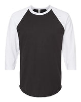 Tultex 245 Fine Jersey Raglan T-Shirt #color_Black/ White
