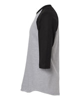Tultex 245 Fine Jersey Raglan T-Shirt #color_Heather Grey/ Black
