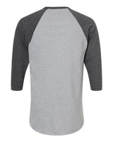 Tultex 245 Fine Jersey Raglan T-Shirt #color_Heather Grey/ Heather Charcoal