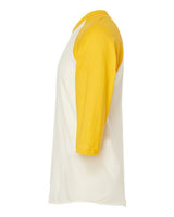 Tultex 245 Fine Jersey Raglan T-Shirt #color_Vintage White/ Mellow Yellow