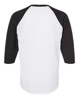 Tultex 245 Fine Jersey Raglan T-Shirt #color_White/ Black