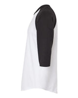 Tultex 245 Fine Jersey Raglan T-Shirt #color_White/ Black