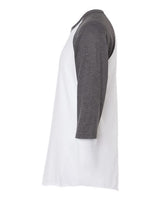 Tultex 245 Fine Jersey Raglan T-Shirt #color_White/ Heather Charcoal