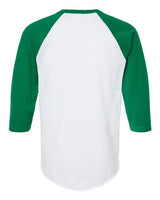 Tultex 245 Fine Jersey Raglan T-Shirt #color_White/ Kelly