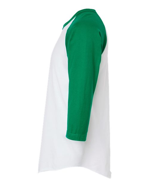 Tultex 245 Fine Jersey Raglan T-Shirt #color_White/ Kelly