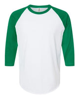 Tultex 245 Fine Jersey Raglan T-Shirt #color_White/ Kelly
