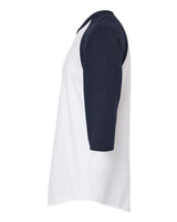 Tultex 245 Fine Jersey Raglan T-Shirt #color_White/ Navy