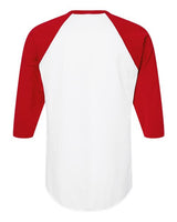 Tultex 245 Fine Jersey Raglan T-Shirt #color_White/ Red
