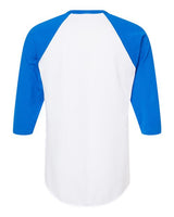 Tultex 245 Fine Jersey Raglan T-Shirt #color_White/ Royal