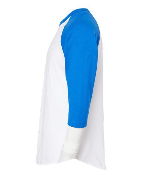 Tultex 245 Fine Jersey Raglan T-Shirt #color_White/ Royal