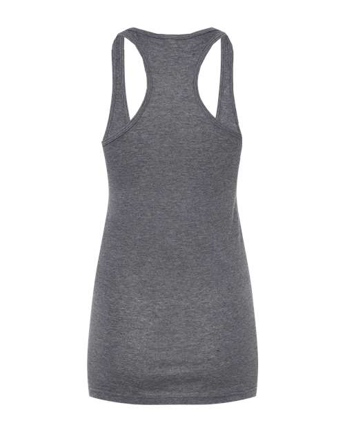 Tultex 190 Women's Poly-Rich Racerback Tank Top #color_Heather Charcoal