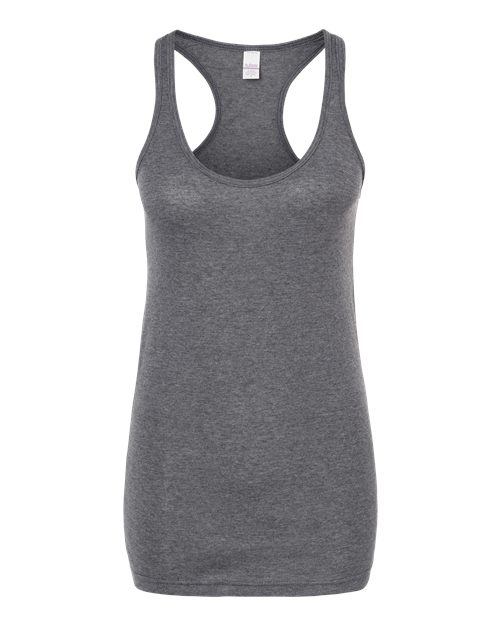Tultex 190 Women's Poly-Rich Racerback Tank Top #color_Heather Charcoal