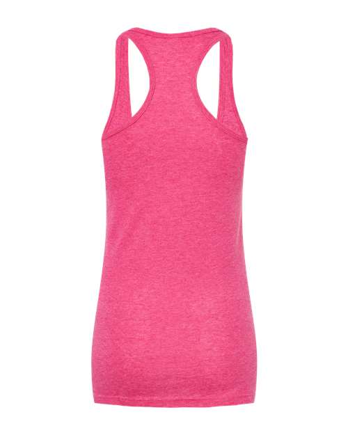 Tultex 190 Women's Poly-Rich Racerback Tank Top #color_Heather Fuchsia