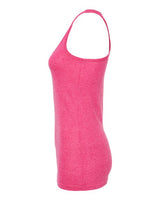 Tultex 190 Women's Poly-Rich Racerback Tank Top #color_Heather Fuchsia