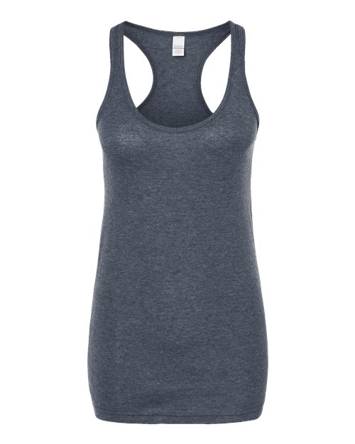 Tultex 190 Women's Poly-Rich Racerback Tank Top #color_Heather Navy