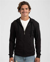 Tultex 260 Beach Full-Zip Hooded Long Sleeve T-Shirt #color_Black