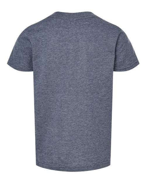 Tultex 265 Youth Poly-Rich T-Shirt #color_Heather Navy