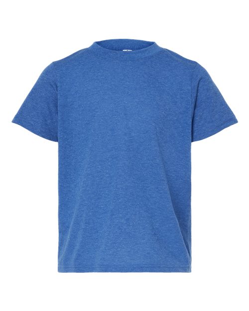 Tultex 265 Youth Poly-Rich T-Shirt #color_Heather Royal
