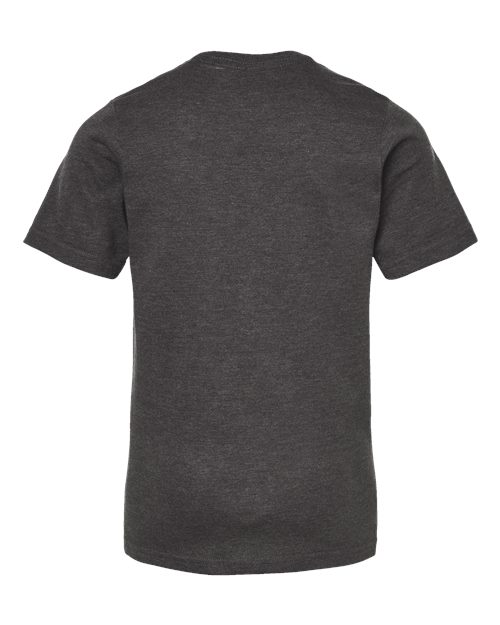 Tultex 295 Youth Heavyweight Jersey T-Shirt #color_Heather Charcoal