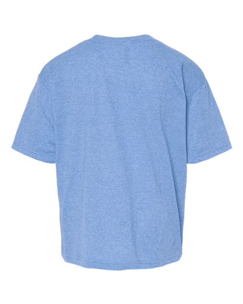M&O 4850 Youth Gold Soft Touch T-Shirt #color_Light Blue Heather