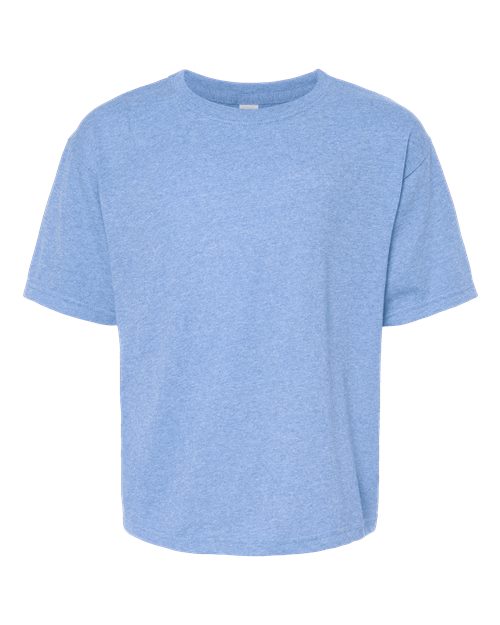 M&O 4850 Youth Gold Soft Touch T-Shirt #color_Light Blue Heather