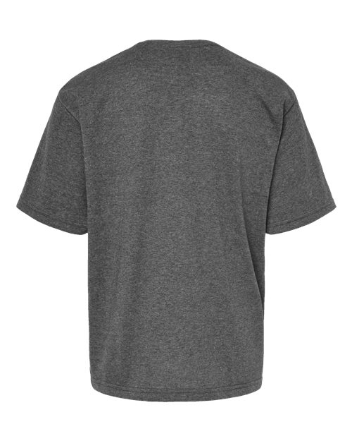 M&O 4850 Youth Gold Soft Touch T-Shirt #color_Dark Heather