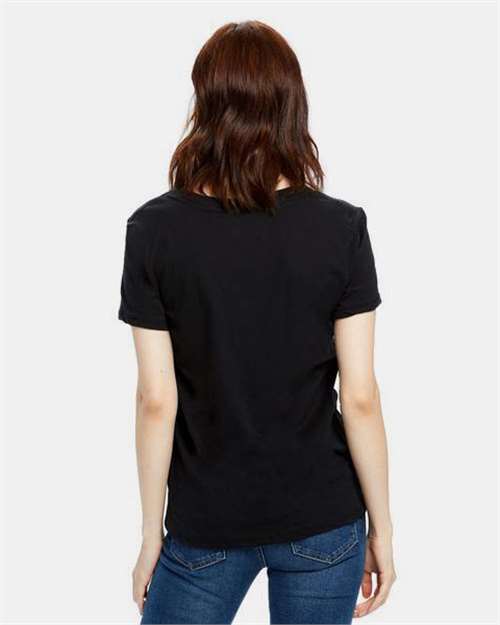 US Blanks US115 Women's Loose Fit Boyfriend Tee #color_BLACK