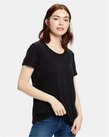 US Blanks US115 Women's Loose Fit Boyfriend Tee #color_BLACK