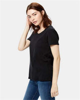 US Blanks US115 Women's Loose Fit Boyfriend Tee #color_BLACK