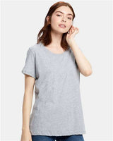US Blanks US115 Women's Loose Fit Boyfriend Tee #color_HEATHER GREY