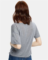 US Blanks US309 Ladies' Boxy Open Neck Top #color_HEATHER GREY